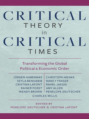cover image of Critical Theory in Critical Times